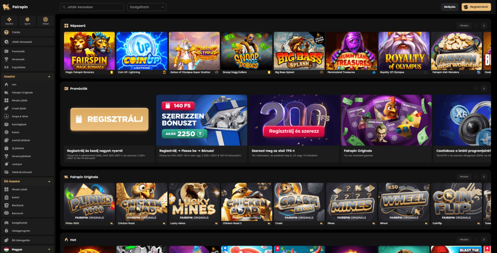 Faispin kaszinó kezdőlap