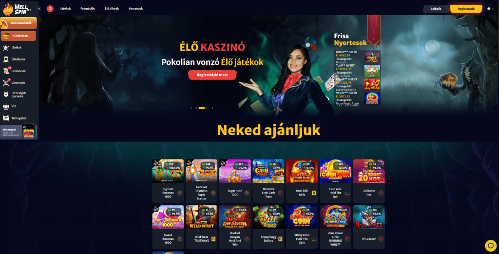 Hellspin kaszinó főoldal